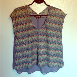 Forever 21 multi and sheer top